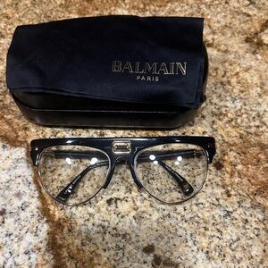 Balmain Black and Gold Men's Glasses